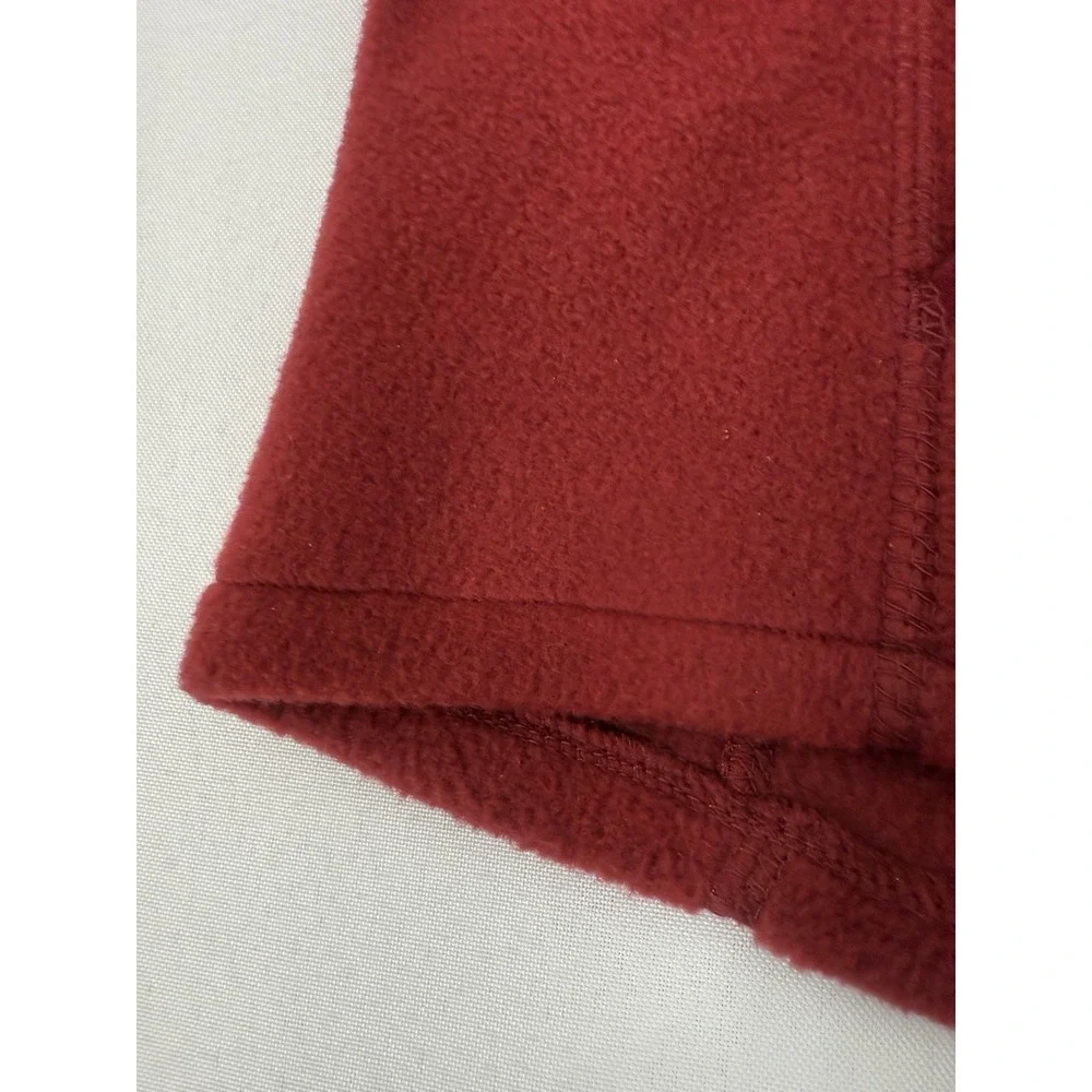 Woolrich Fleece Vest Red Ruby Full Zip Side Pockets‎ Womens Size L